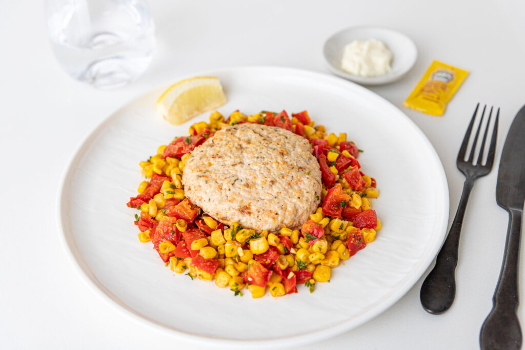 fresh, healthy, fully prepared meals, chicken unburger